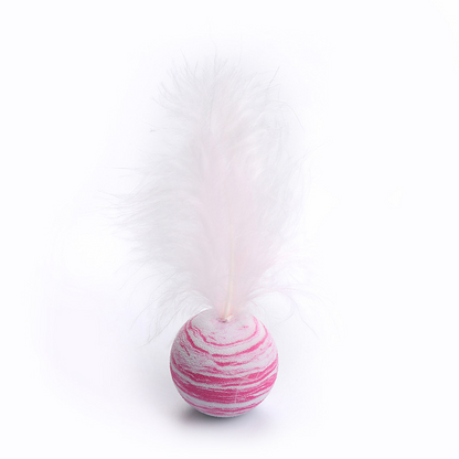 Cat Toy Feather Ball